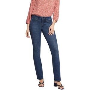 NYDJ Marilyn Straight Leg Jeans Size 4 Dark Wash Lift Tuck Slimming Denim